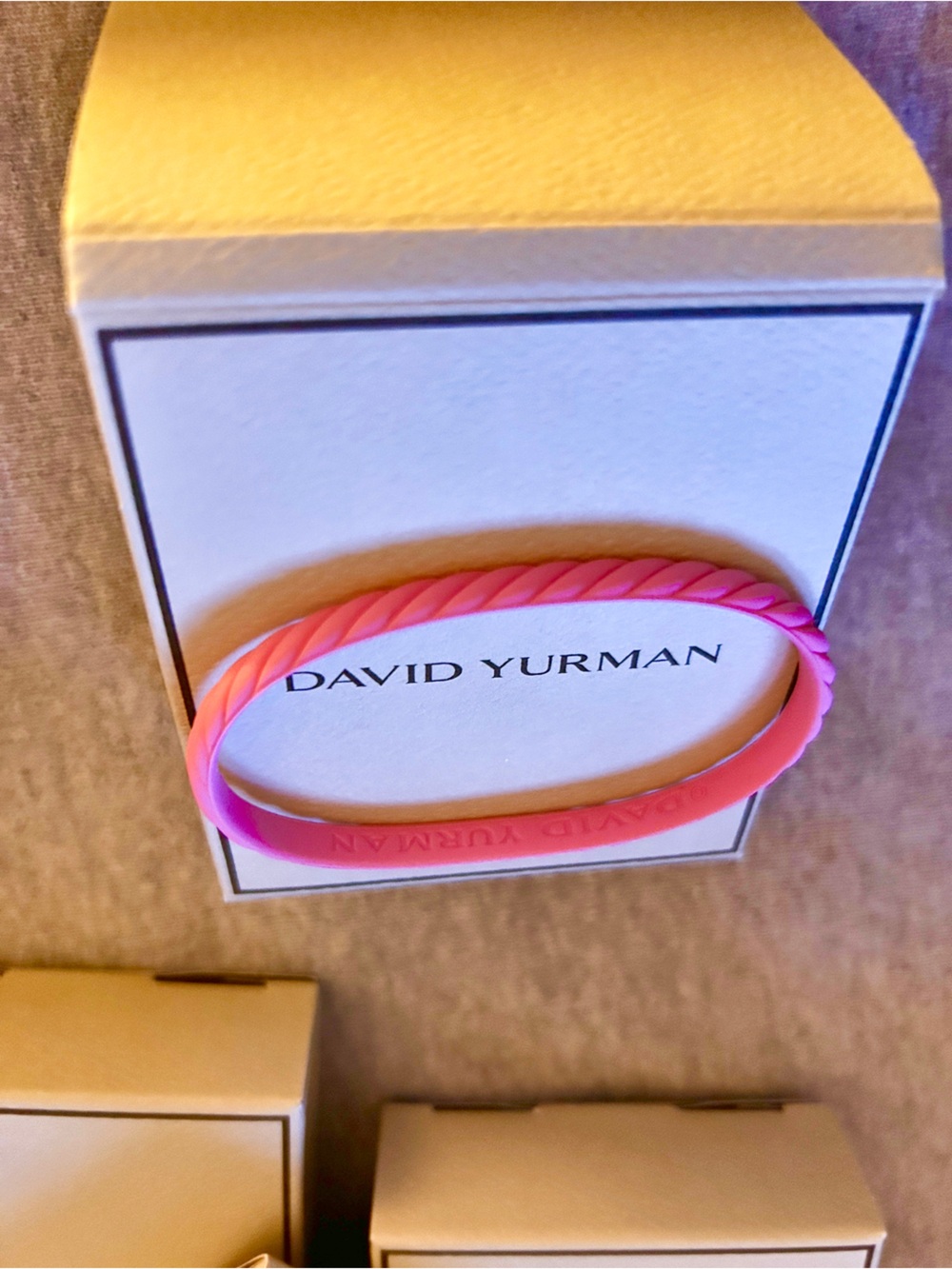 David Yurman Pink Cable Bracelet. NEW.